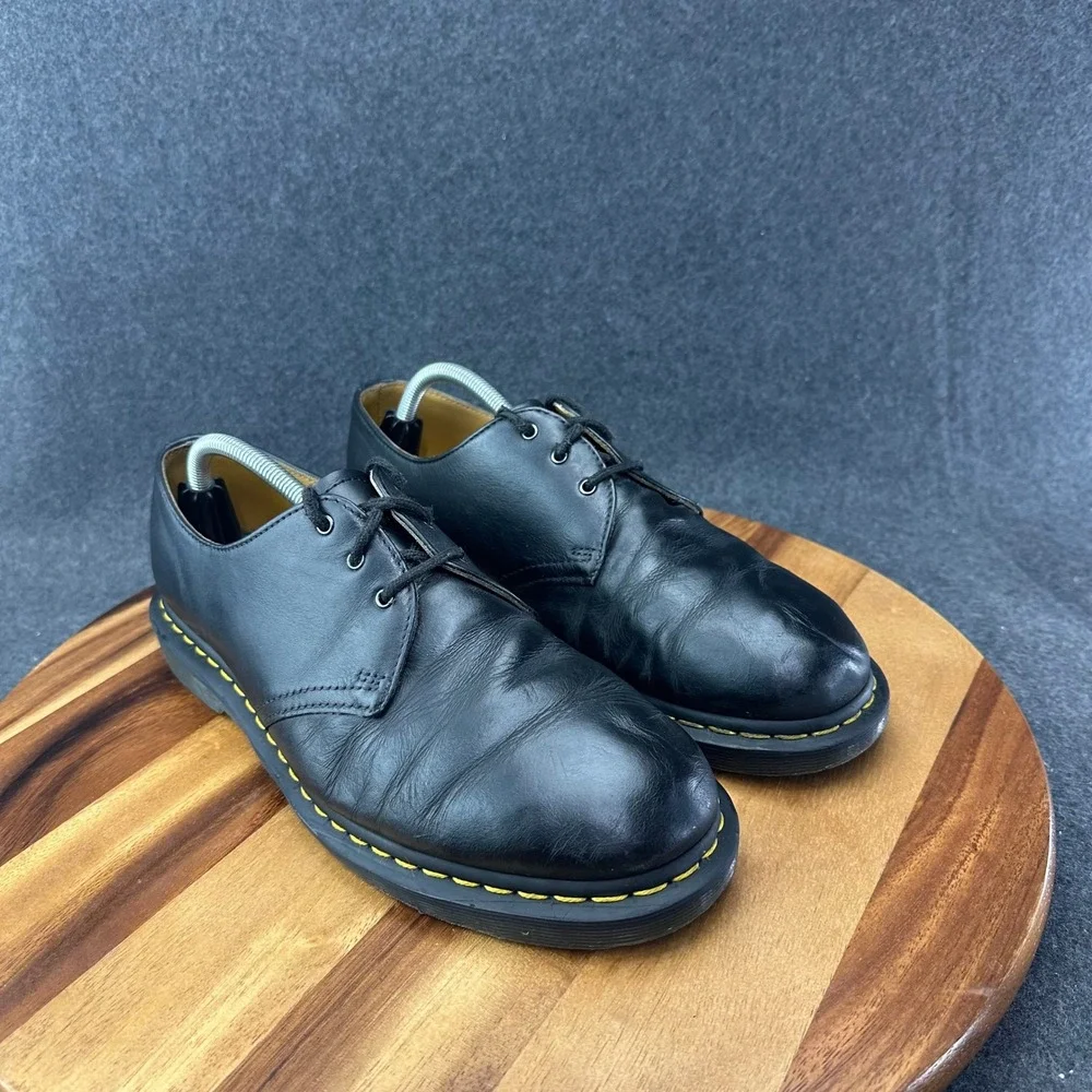 Doc Martens Mens 11 Oxford Dress Shoes Black Leather Platform Cushioned 11838